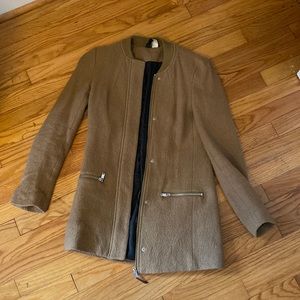 Tan bomber style coat